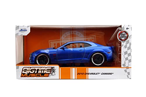 Big Time Muscle 1:24 2010 Chevy Camaro Die-Cast Car, Toys for Kids and Adults(Candy Blue)