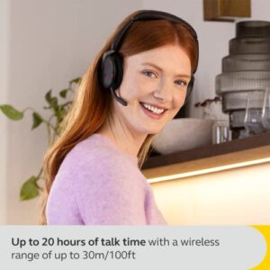 Jabra Evolve2 65 Flex Wireless Stereo Headset - Bluetooth, Noise-Cancelling ClearVoice Technology & Hybrid ANC - Works with All Leading UC Platforms Such As Zoom & Google Meet - Black