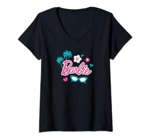 barbie - summer logo v-neck t-shirt