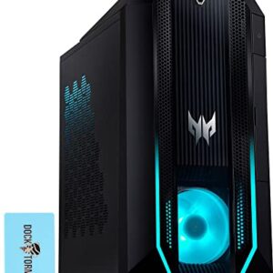 acer Predator PO3-630 Gaming Desktop PC (Intel i7-11700 8-Core 2.50GHz, 16GB RAM, 4TB PCIe SSD, GeForce RTX 3070 8GB, WiFi 6, BT 5.1, Backlit KB, RJ-45, Win10Pro) w/Dockztorm Dock