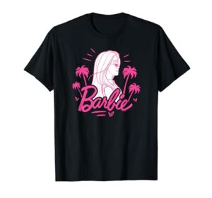 barbie - barbie with palm trees logo t-shirt