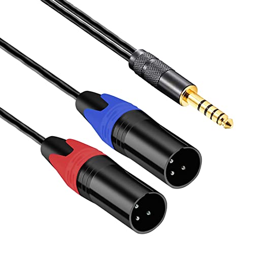 gotor 4.4mm to Dual XLR Male Balanced Headphone Adapter Cable Balanced 4.4mm to Dual 3 pin XLR Male Repalcement for pentaconn to Dual XLR (Dual XLR Male)