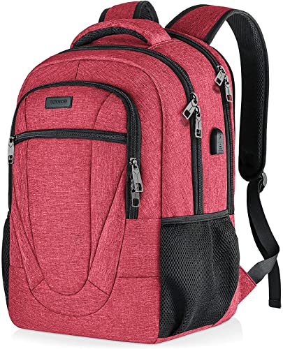 BIKROD Backpack for Women and Men, Extra Large School Backpacks for Teens, Water Resistant Back Pack with USB Charging Port Fits 17 Inch Laptop, Business Anti Theft Durable Computer Bag Gifts