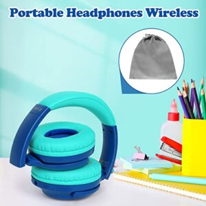 FFZ Kids Headphones Wireless, Bluetooth Headphones for Kids with Volume Limited, Adjustable Over Ear Headphones Built in Microphone Bluetooth 5.3 for Boys Girls, School, Travel, iPad, Tablet, PC