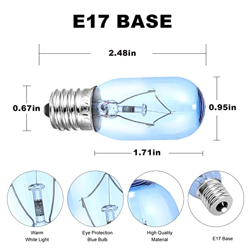 LCMLA 297048600 Refrigerator Light Bulb Compatible with Frigidaire Kenmore Whirlpool KitchenAid Electrolux Replacement 241552802 AP3770086 AP3867287 AH976993 T8 40W E17 Refrigerator Light Bulb 1 Pack