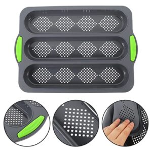 HEMOTON Bread Loaf Baking Pan s Silicone Molds Silicone Baking Pan French Bread Baking Pan Silicone Bread Loaf Pan Nonstick Baking Pan for Kitchen Silicon Molds Hamburger Bun