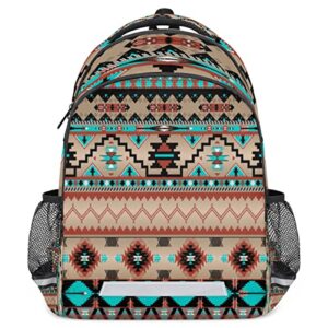 funky qiu abstract aztec navajo stripe backpack for woman man girls boys causual school bookbag durable lightweight laptop backpack daypack for travel hiking college