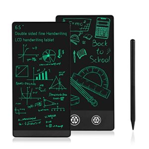 amoretti sonnet mini lcd writing tablet, 6.5in double display erasable reusable electronic drawing pads, electronic scratchpad for kids and adults（black