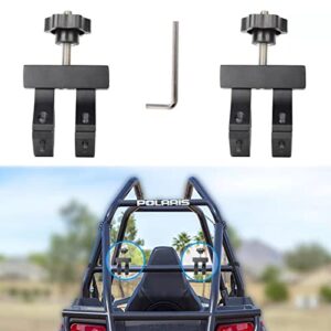 UTV ATV High-Lift Jack Tube Mount for 1.75"-2" Roll Bar Adjustable Black Double Bracket Compatible with Polaris Ranger 1000 XP Turbo Can Am Maverick