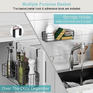 Upgraded Under Sink Organizers and Storage, Pull Out Under Bathroom Cabinet Organizer with A Extra Multiple Functional Basket, Sliding Out Closet Organizer Basket, Height Between 2 Drawers: 10.36in