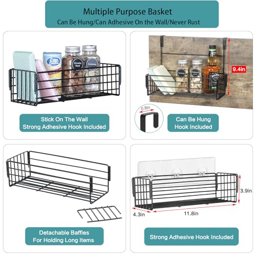 Upgraded Under Sink Organizers and Storage, Pull Out Under Bathroom Cabinet Organizer with A Extra Multiple Functional Basket, Sliding Out Closet Organizer Basket, Height Between 2 Drawers: 10.36in