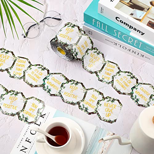 Panelee 68.9 Feet Eucalyptus Roll Bulletin Board Border Decor Eucalyptus Positive Sayings Inspirational Quotes Growth Mindset Motivational for Classroom Boards Wall Decor