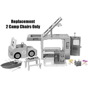 Barbie Replacement Parts 3-in-1 DreamCamper Vehicle Playset - GHL93 ~ 2 Replacement Camp Chairs