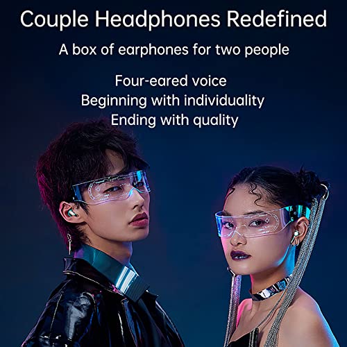 Wireless Earbuds High Capacity Charging Cabin Noise Cancelling Mic Bluetooth Headphones Fingerprint Touch Led Display Waterproof in Ear Earplugs,Headsets for Apple、 Android、iPad&Samsung (4,Black)