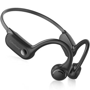 hcmobi bone conduction headphones, 2023 upgraded open-ear wireless bluetooth sports headphones with mic, 10hr playtime, bluetooth 5.2 wireless earphones waterproof for running, biking, gym (grey)