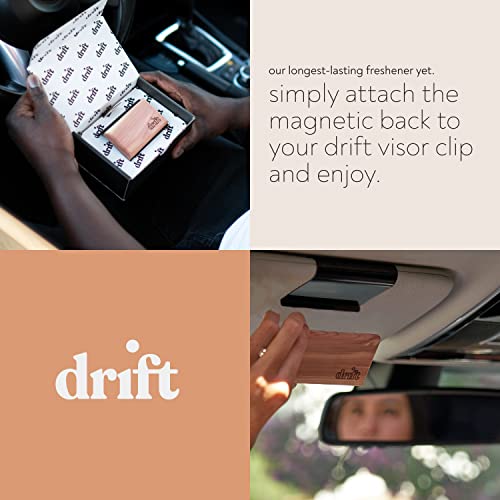 Drift Car Air Freshener - Wood Air Freshener - Car Odor Eliminator - Amber Scent Starter Kit