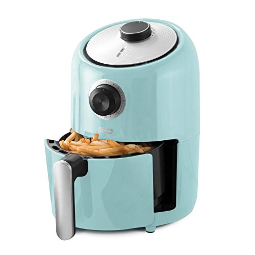 Dash Compact Air Fryer 1.2 L Electric Oven Cooker - Aqua & Mini Maker Electric Round Griddle - Aqua,4 Inch