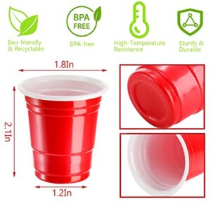 WUWEOT 700 Pack Red Plastic Shot Glasses, 2 Ounce Disposable Party Cups, Mini Tasting Cups Jello Shots Glasses for Serving Condiments, Snacks, Samples and Tastings