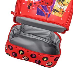 INTIMO Miraculous: Tales of Ladybug & Cat Noir Girl Power Dual Compartment Lunch Box Bag