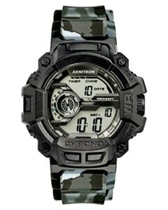 armitron sport men's digital chronograph resin strap watch, 40/8353
