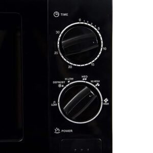 West Bend WB0700MWMVB Microwave Oven 700-Watts Compact Mechanical with 5 Power Settings, Defrost, Full Range Temperature Control and Glass Turntable, 0.7-Cu.Ft, Black