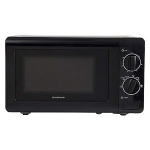 West Bend WB0700MWMVB Microwave Oven 700-Watts Compact Mechanical with 5 Power Settings, Defrost, Full Range Temperature Control and Glass Turntable, 0.7-Cu.Ft, Black