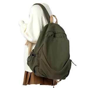 weradar simple backpacks for high school,basic travel rucksack backpack for women men,lightweight casual daypack laptop bookbag,aesthetic college backpack for teens girls boys(green)