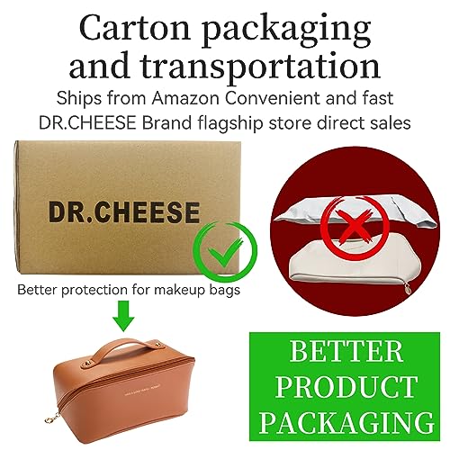 Dr.Cheese Makeup Bag Large Capacity,Waterproof Travel Cosmetic Bag for Women,Portable Travel Makeup Bag,Large Toiletry Bag for Women,Skincare Bag,Makeup Storage Bag,Makeup Brush Bag