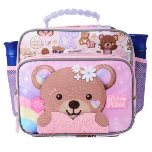 lunch box kids lunch box for boys and girls kids cute bear lunch bag with water bottle holder girls lunch box insulated lunch bag bento lunch box for kids