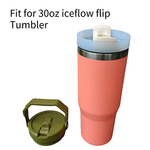 Replacement 20OZ And 30OZ Flowstate Tumbler Lid - Fit For Stanley 20oz And 30oz IceFlow Flip, Adventure Quencher 2.0 Tumbler (30OZ CREAM)