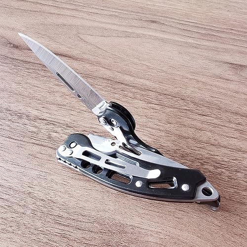 WWZJ 2 Pack Pocket Folding Knife (Black) with Deep Carry Pocket Clip for Camping Hiking Hunting, Outdoor Survival Pocket Knife