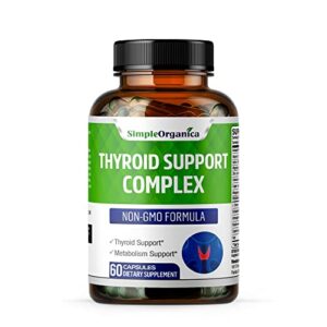 thyroid support for women and men with iodine, vitamin b12, ashwagandha, l - tyrosine, zinc, selenium, kelp, copper, magnesium, cayenne pepper for thyroid health support - non-gmo, 60 capsules