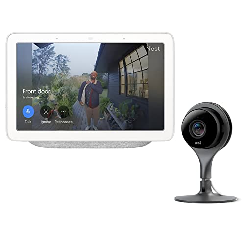 Google Nest Cam Indoor WiFi Security Camera and 7 Inch Display Touchscreen Bundle