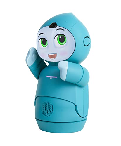 Moxie Robot, Conversational Learning Robot for Kids 5-10, GPT-Powered AI Technology, Increases Social Confidence, Articulating Arms & Emotion-Responsive Camera, Birthday Gift Boys and Girls