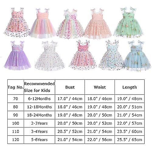 Baby Girls Sequin Polka Dot Tutu Dress Summer Sleeveless Backless Princess Birthday Party Dresses Toddler Little Girl First Communion Pageant Flower Bow Sundress Clothes Pink - Daisy 6-12 Months