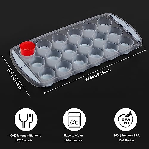 4Pcs Set Ice Cube Tray - Star & Heart Shapes, Round Mold, Cute Design - Ice Cube Maker & Trays for Whiskey, Iced Tea, Cocktails & Perfectly Chilled Drinks BPA Free, Dishwasher Safe