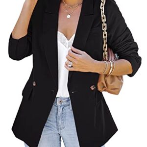 LookbookStore Casual Blazer for Women Black Blazer Womens Blazers Casual Black Blazers Jacket for Women Size X-Large Size 16 Size 18