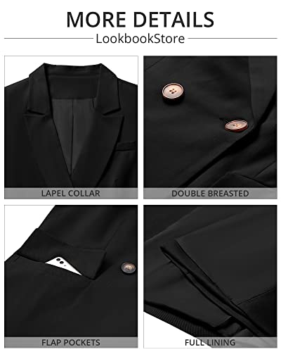 LookbookStore Casual Blazer for Women Black Blazer Womens Blazers Casual Black Blazers Jacket for Women Size X-Large Size 16 Size 18