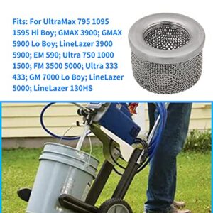 Homhelar 181072 or 181-072 Inlet Strainer Screen Filter with 1" NPT Thread Stainless Steel for UltraMax 795 1095 1595 GMAX 3900 5900 Ultra 750 1000 1500 Airless Paint Sprayer Suction Hose