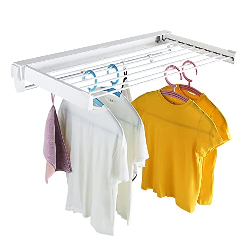 ADUUNKA Wall Mounted Laundry Drying Rack,Drying Rack Clothing Wall Mount,Foldable Clothing Rack,etractable Clothes Drying Rack