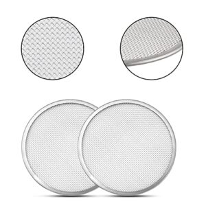 10pcs Mason Jar Sprouting Lids, Stainless Steel Screen Lids Sprouting Lids for 86mm Wide Mouth Mason Jar Seed Sprouting Jar Lids for Growing Bean Broccoli Alfalfa Seeds