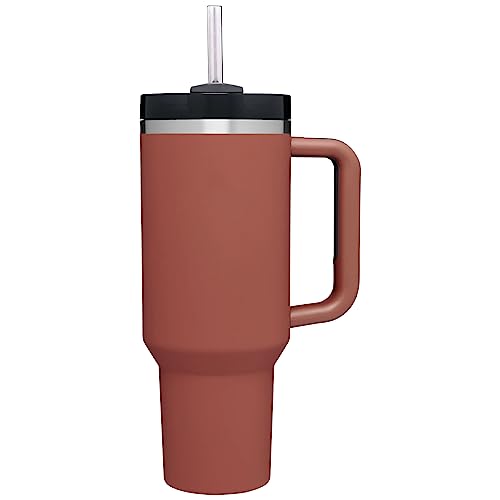 WATERBAE 40 oz. Insulated Tumbler with Handle (Brick)