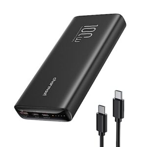 charmast 100w laptop power bank, 20000mah portable laptop charger with usb c port, pd/qc fast charging slim battery pack compatible with iphone, macbook, dell, ipad, samsung, switch, hp, pixel, etc.