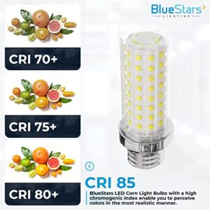 BlueStars [2023 Updated 4 Packs E26/E27 LED Corn Light Bulbs 20W - 150W Equivalent 6500K Cool Daylight White 1600 lumens Non-dimmable for Home Garage Indoor Ceiling Fan and Chandelier