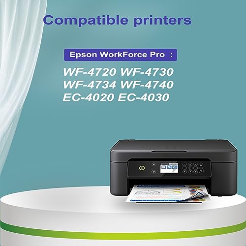 802XL Remanufactured for Epson 802 Ink Cartridges for Epson 802XL T802XL 802 XL for Workforce Pro WF-4720 WF-4730 WF-4734 WF-4740 EC-4020 EC-4030 Printer(Black Cyan Magenta Yellow)