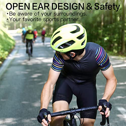 Yardstick Open Ear Headphones Wireless Bluetooth, Air Conduction Earbuds Bluetooth 5.3 For Sports, 20h Playtime Touch Control Headset Running, Cycling, Hiking, Driving, Earphones Gift (Silver)