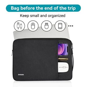 ZHUISUINI Laptop Sleeve Bag 11-13 Inch Compatible with 13 inch New MacBook Air M2 A2681 M1 A2337 A2179 A1932 for 13 inch New MacBook Pro M2 M1 A2338 A2251 A2289,for 11 inch iPad Pro M2&M1,Black