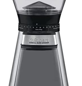 Cuisinart Programmable Conical Burr Mill, Stainless Steel, COMPACT & Electric Kettle, 1.7-Liter Capacity, Cordless 1500-Watts for Fast Heat Up, Stay Cool Non-Slip Handle, Stainless Steel, CPK-17P1