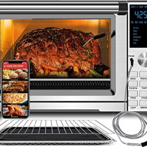 Nuwave Bravo XL Air Fryer Toaster Smart Oven, Linear T Technology & Heavy-Duty Cordierite Pizza & Baking Stone, Heat Resistant up to 1472°F
