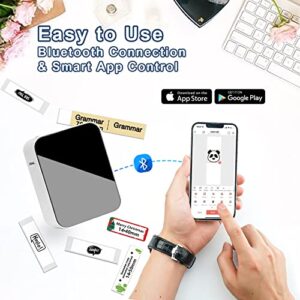 BUTIYOU P15 Label Maker with Tape,Mini Portable Bluetooth Thermal Printer,Multi Creative Label Templates Available for Phone,Easy-Used Office Home Industry Organization USB Rechargeable (White)